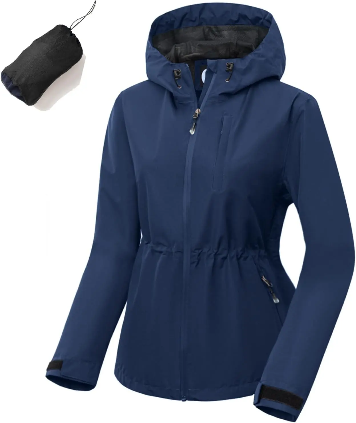 Women's Lightweight Packable Rain Jacket, Waterproof Hooded Rain Coat Windbreaker for Hiking,Cycling