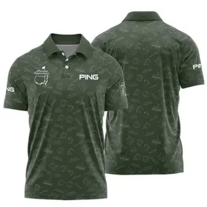 Masters Tournament Ping Polo 2026 – Men’s Premium Dark Green Golf Shirt with All-Over Print