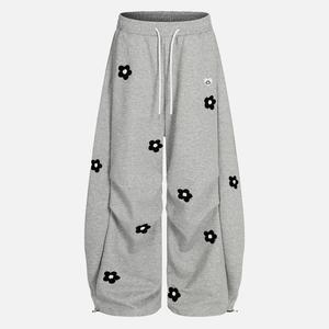 Aelfric Eden Unisex Floral Towel Embroidery Baggy Barrel Sweatpants Elastic Waist Drawstring Casual Pants Y2K  Streetwear Loose Fit Vintage Joggers