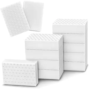 10 Pack Magic Sponge Eraser 3X Thick and Long Lasting Melamine Cleaning Sponges in Bulk - Multi Surface Scrubber Foam Cleaning Pads - Bathtub, Floor, Baseboard, Bathroom, Wall Cleaner (3.9*2.5*1.1in)