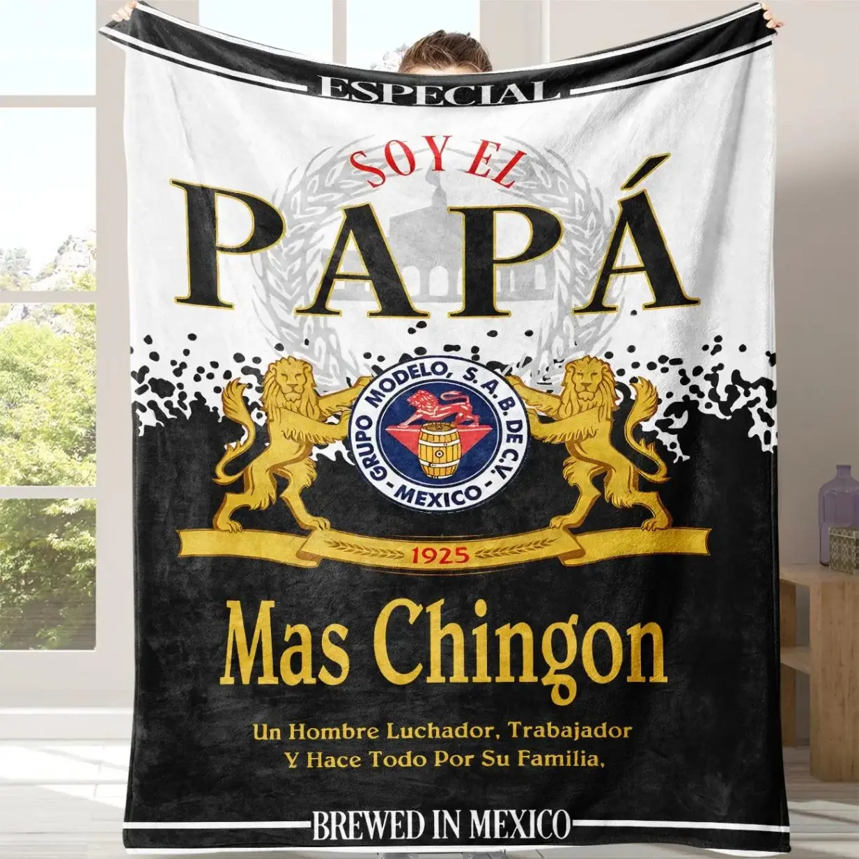 Papa Letter Print Soft Blanket Casual Soft Throw Blanket Air-conditioned Room Blanket Flannel Material Cozy Warm Plush Throws For Dad Husband Grandpa Men Adults Teens Sofa Bed Couch Bedroom Decor Fathers Day Birthday Gift All Season