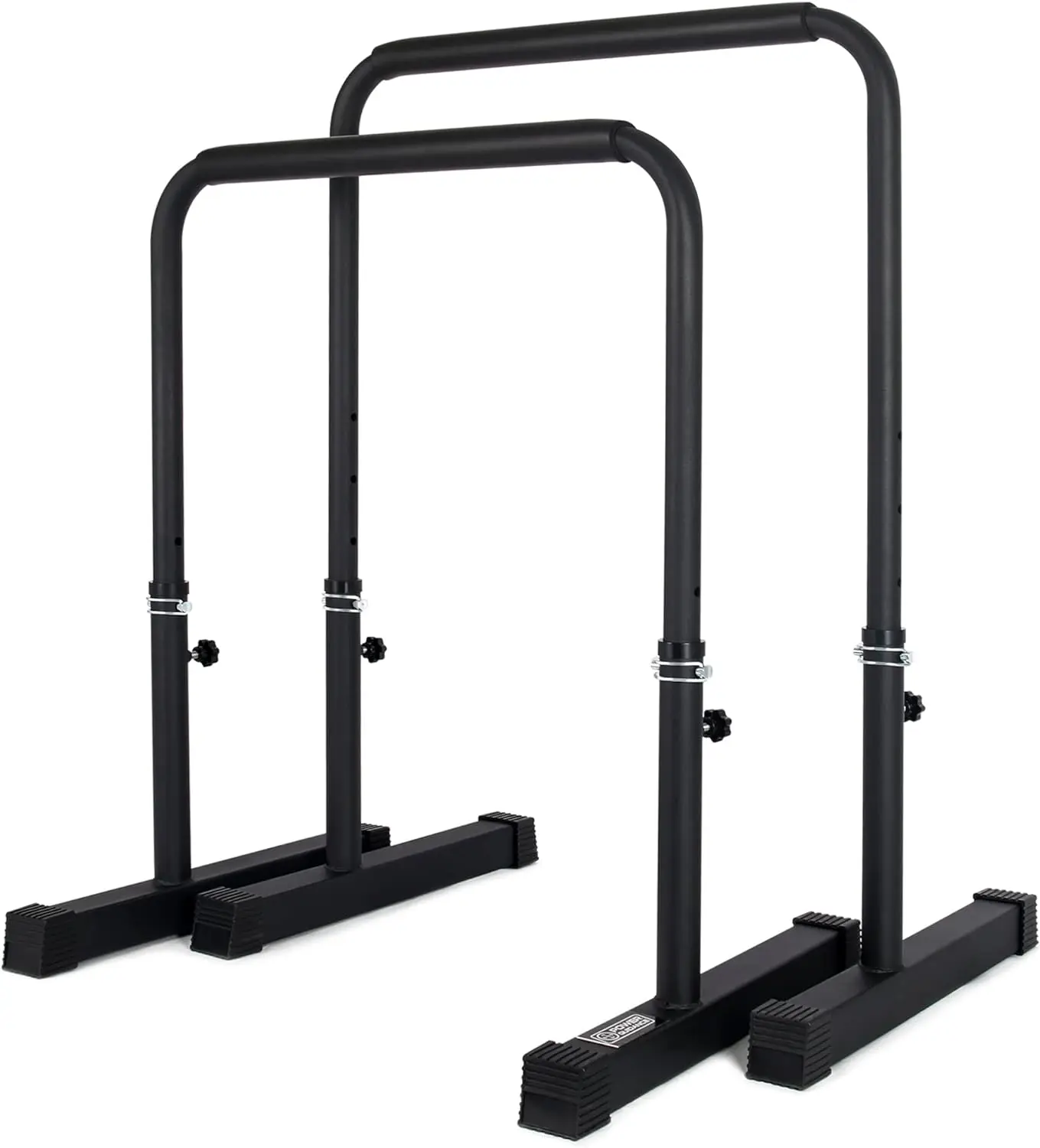 POWER GUIDANCE Dip Bar Station, Adjustable Height Strength Training Equipment (30in-38.6in) with 2 Color Options