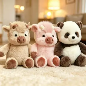 Cute Highland Wool Plush Toy, Running Pig Animal Series Doll,moo moo plushies, &Mother's Day Gift, Adorable Sheep Plaything, Cuddly Stuffed Animal