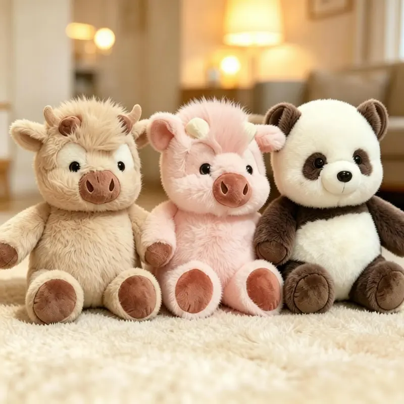 Cute Highland Wool Plush Toy, Running Highland Cow Plush Toy, moo moo plushies, &Mother's Day Gift, Adorable Sheep Plaything, Cuddly Stuffed Animal