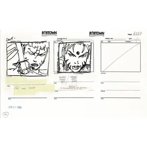 Jim Lee Wildc.a.t.s. Wildcats Production Animation Storyboard Nelvana 1994-5 D1-033