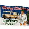 Funny Christmas Flag | “Merry Christmas Shitter’s Full” | Holiday Movie Quote Banner | Xmas Garage or Party Decor (3x5 Ft) favor
