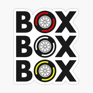 "Box Box Box" F1 Tyre Compound Design Sticker