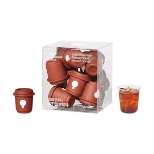 FIBOO Bulletproof Coffee White Kidney Bean Alakaberry Black Coffee Instant Drink 4g x 10 Cups Sugar-Free