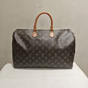 Pre-owned Louis Vuitton convas Travel Bags Monogram Canvas Speedy 40 Brown