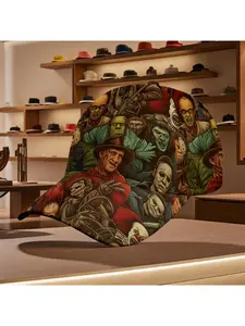 Halloween horror themed baseball hats featuring iconic villains perfect for casual wear and daily outfits comfortable fit suitable for all seasons fashion statement