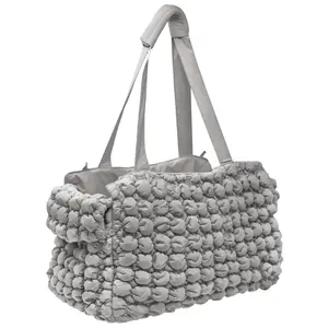 Pet Life  Bubble Vogue Ultra-Plush Fashion Designer Pet Carrier, Grey - One Size