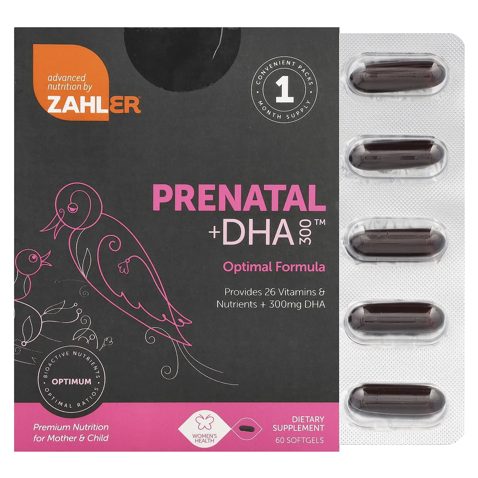 Zahler Prenatal + DHA 300, 120 Softgels | HSA/FSA Eligible