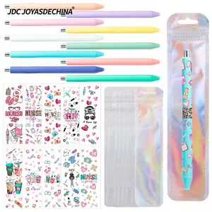 30pcs Nurse UV DTF Pen Wraps & pen set, 10pcs stickers, 10pcs pens, 10pcs packaging bags, for nurse gifts Office Accessories Supplies