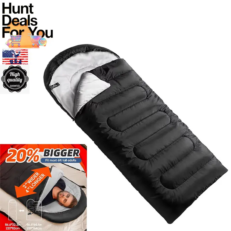 [SUPER Deals For You ] Camping Sleeping Bag Compact For Adults Cold Weather Warm Backpacking Essentials Gear Accessories