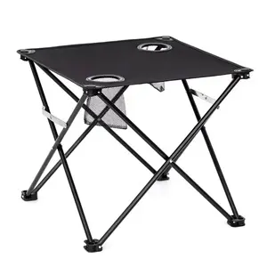 Outdoor folding cloth table portable leisure camping folding picnic table and chairs