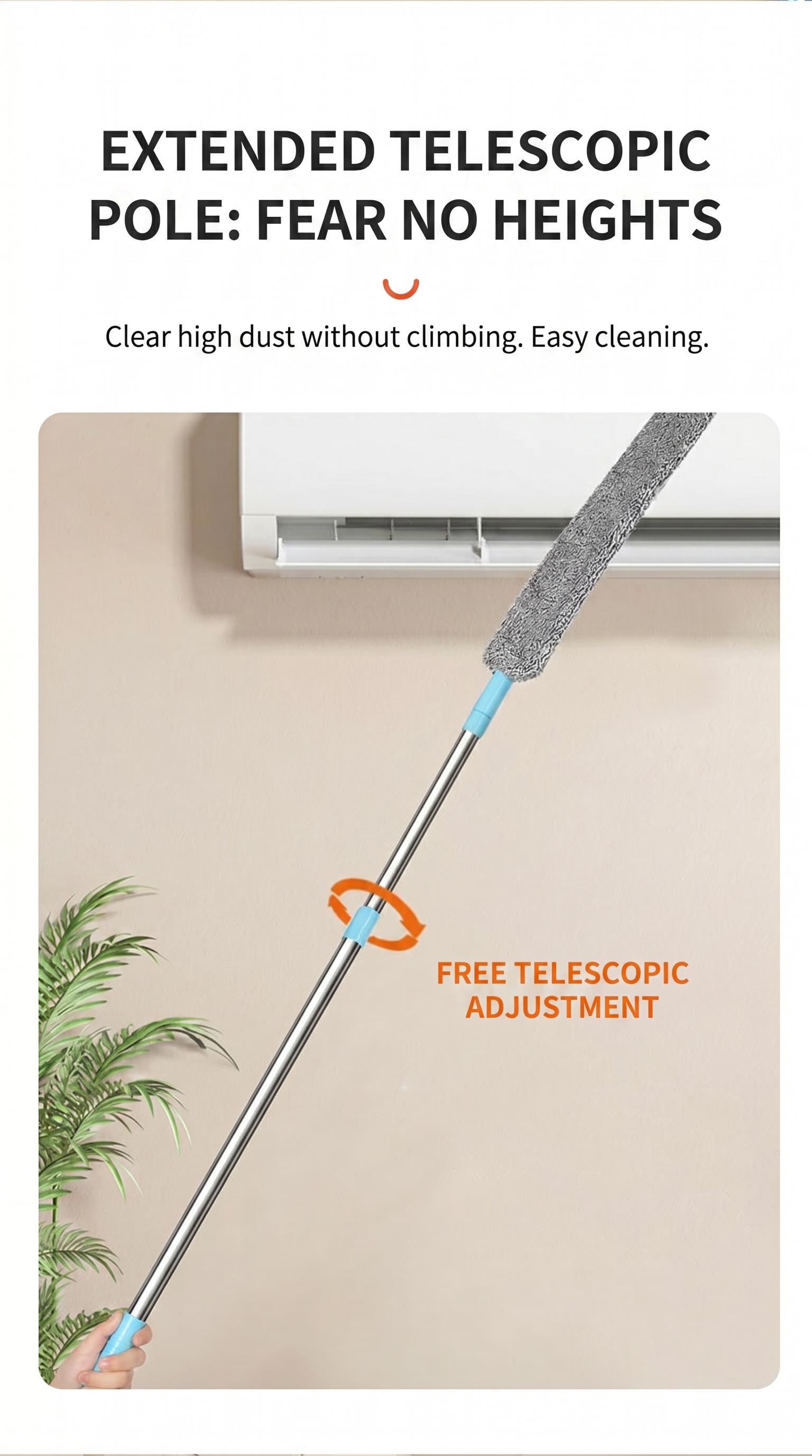 Replacement Gap Duster for Home Coner Place Durable Flexible Arbitrary Bending Microfiber Dust Brush for Under Furniture Bed Couch Fridge