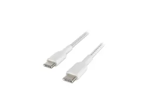 BOOSTCHRG USBC/USBC CABBRAID 1M WHT