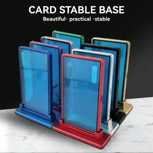 Metal Magnetic Bracket Display Stand For PSA, CGC Graded Card Protector Case, Trading Card Toploaders, 35pt Sport Star Games Card Slab Protector Holder, Showcase Brackets for Shelves, Desks, Display Cases, Card Display Stand, Collectible Organizer