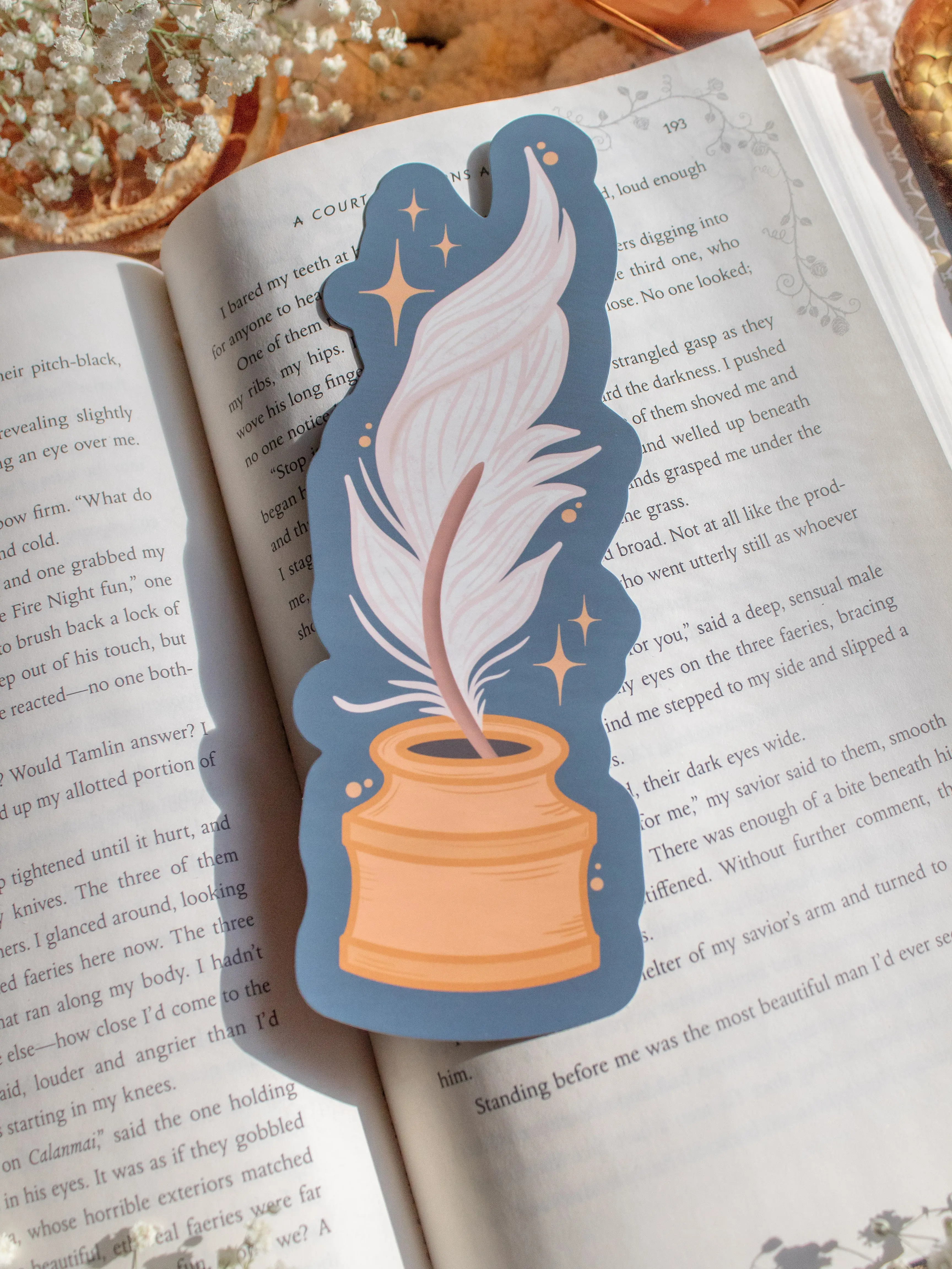 Quill and Ink Bookmark for Mythology and Fantasy / Romantasy Booktok Readers