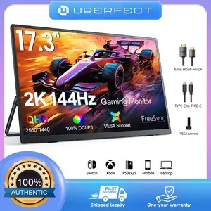 UPERFECT 17.3 inches 144Hz Portable Gaming Monitor 2K 1080P 105% sRGB LS Stand Matte Eye-Care Screen Supports ROG Ally Games and Steam Portable Suitable as a Secondary Monitor for Office and Gaming