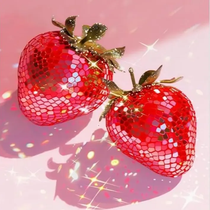 Strawberries 5D Diamond Painting Art Kits for Beginner DIY Full Drill Diamond Dots Crystal Craft Kits for Home Wall Decor Gifts