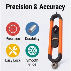 Adjustable Locking Profile Ruler for Irregular Shapes, Precision Woodworking Measurement Tool, Accurate Contour Measuring Instrument