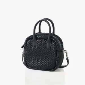 Luxury Woven Mini Handbag | Cream White Crossbody Bag | Chic Small Tote Purse for Women