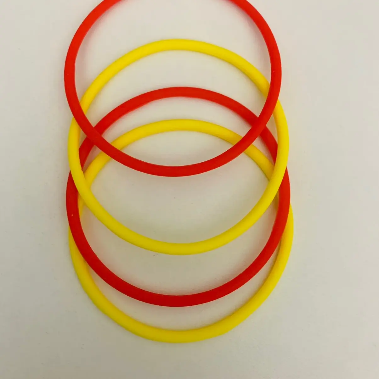 Support our Firemen/Women with Yellow/Red Silicone Jelly Bracelets