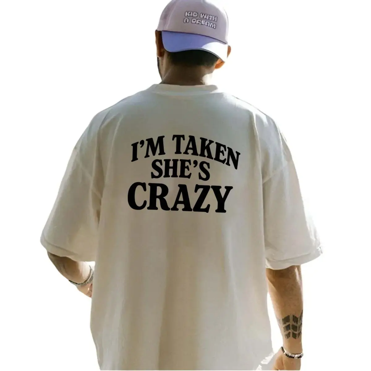 I’m Taken – She’s Crazy Shirt | Funny Couple T-Shirt | Boyfriend Gift | Relationship Humor Tee