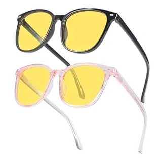 2 pack black + transparent pink