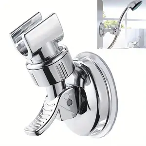 Adjustable Shower Rack with Strong Vacuum Suction, Handheld Shower Head Wall Mount Holder, Rotating Bathroom Shower Base