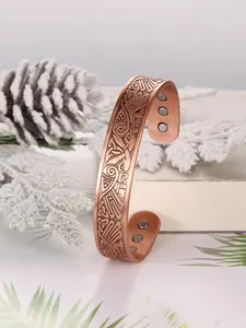 Vintage Style Magnetic Copper Bracelet, Elegant Adjustable Bangle for Men, Fashion Jewelry for Party, Daily Clothing Decor, Cuff Bangles Bracelets
