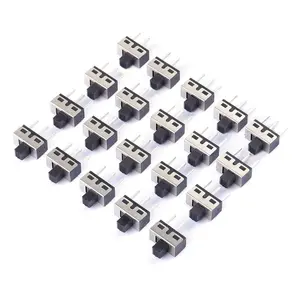 20Pcs 5mm High Knob Vertical Slide Switch 3 Pin 2 Position 1P2T SPDT Panel Pack of 20