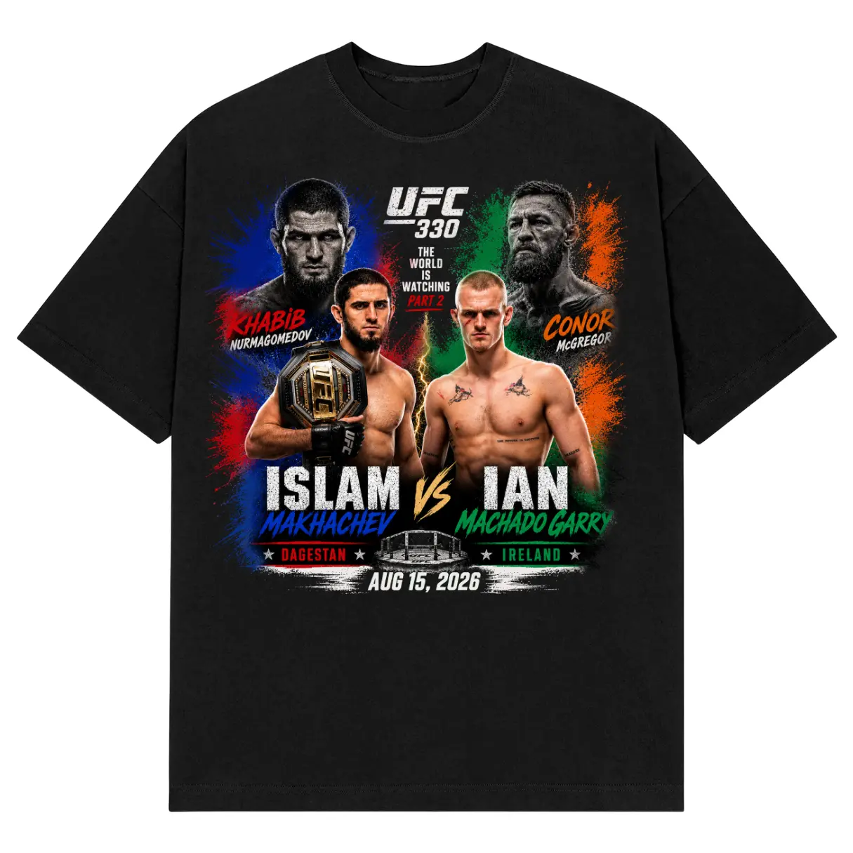 Islam Makhachev vs Ian Machado Garry Shirt, UFC 330 Tee, UFC Shirt, Gift For Fans