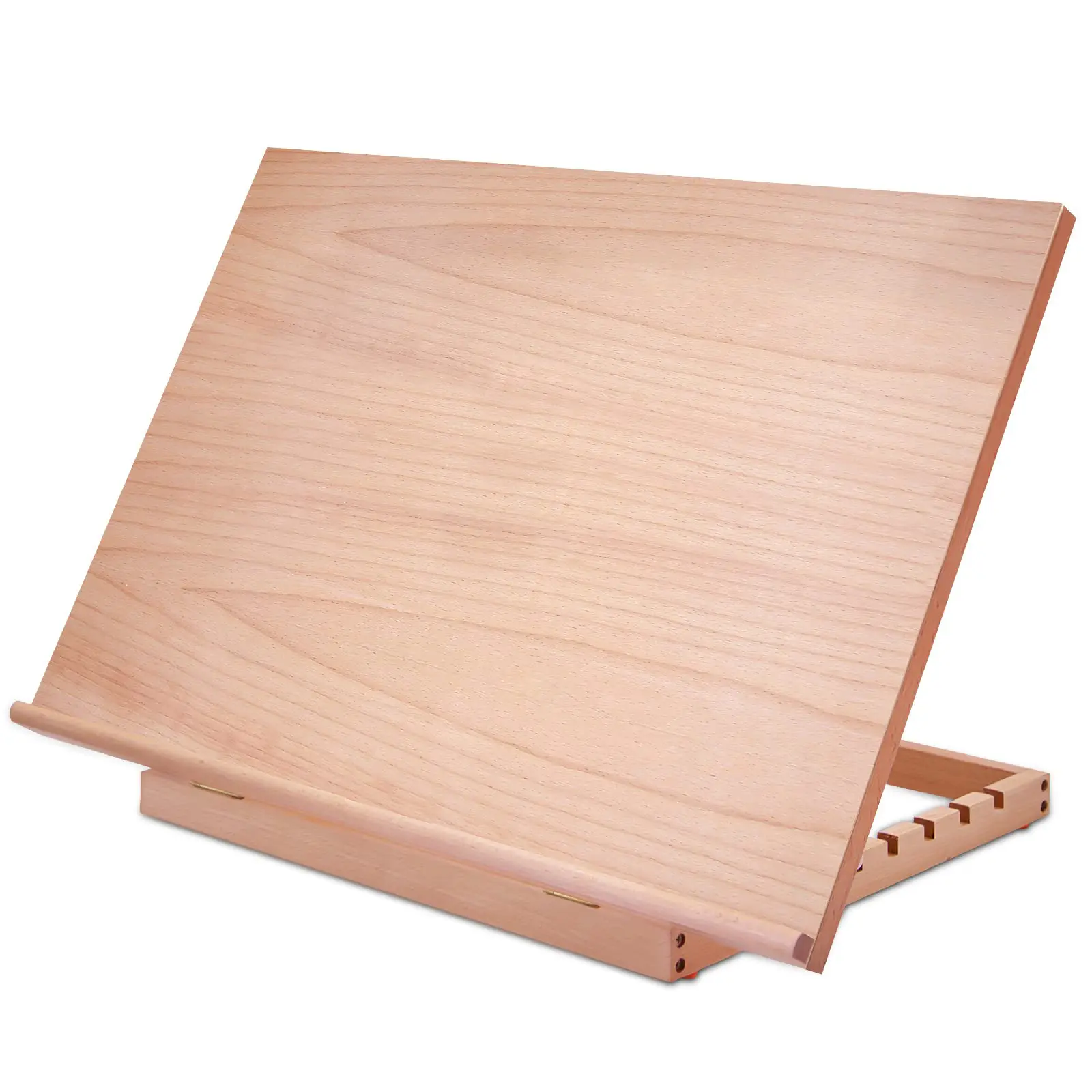 Large Artist Drawing & Sketching Board, 6-Position Adjustable Wood Drafting Table Easel, 24.8"L x 16.5" W (A2) Art Easel for Artist, Beginners, Students