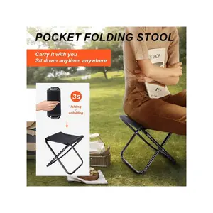 Folding Portable Pocket Folding Stool Suitable For Home, Outdoor Fishing, Picnics, Camping, Outdoor Sports