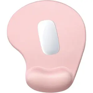 Ergonomic Mouse Pad with Wrist Rest Support, Gel Mouse Pads with Non-Slip PU Base, Pain Relief Memory Foam Computer Mat, Cute Office Supplies Desk Decro Accessories, Pink