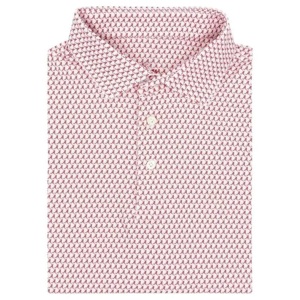 Alabama A All-Over Print Polo Shirt for Men, Stylish Fan Pattern Lightweight Apparel