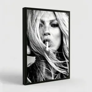 Kate Moss Poster Print Fashion Icon Vintage Home Aesthetic Decor Canvas Art 08x12 12x18 16x24 20x30 24x36 Inches Framed Unframed Options