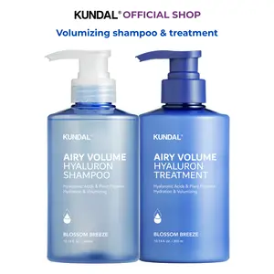 KUNDAL Airy Volume Hyaluron (Hyaluronic acid) Shampoo and Conditioner Set, Blossom Breeze, 10.14 fl. oz Each (Pack of 2)