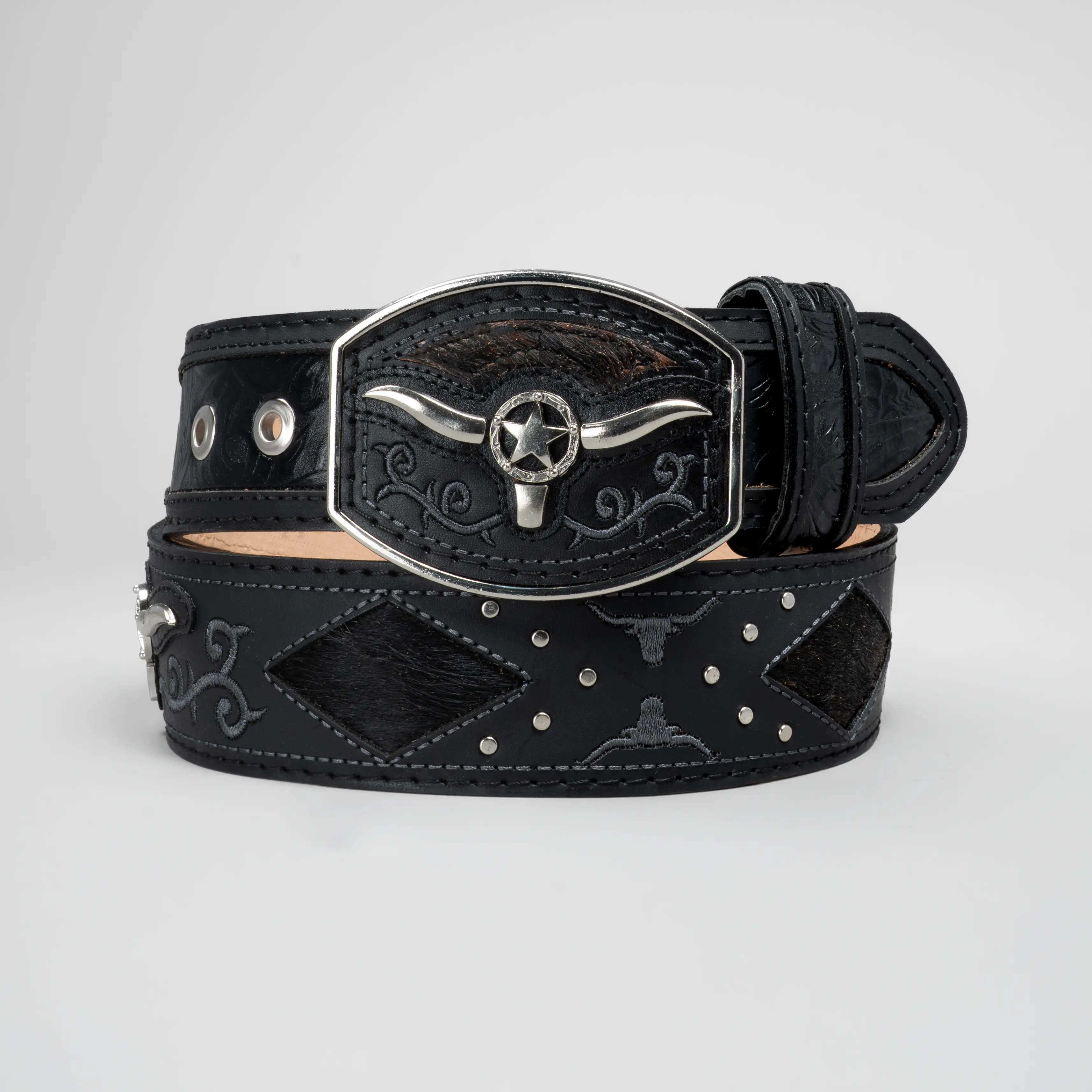 Cowboy Belt Cowhide Leather Artesinal Design for Men