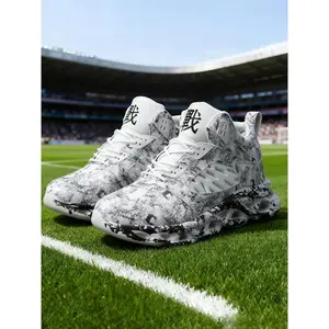 Men's Lace Up Training Shoes, Trainer Shoes, Sporty Breathable Comfortable Shoes, Male All-match Round Toe Sports Shoes for Daily Wear