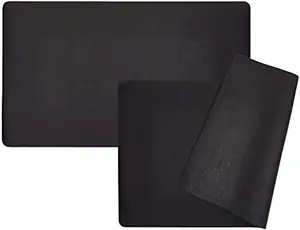 Okuna Outpost 2 Pack Card Game Mat for Magic and MTG 24x14 inches Board TCG Playmat 2 Black Play Mats