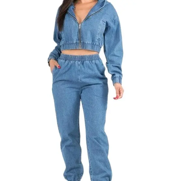 Women's Jean 2 Piece Set - Pants and Shirt - Womenswear