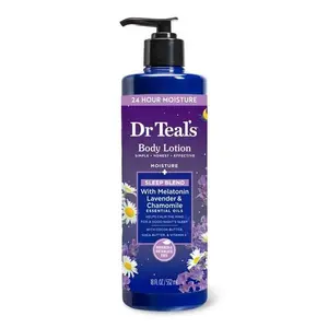 Dr Teal's Sleep Body Lotion with Melatonin, Lavender & Chamomile Essential Oils, 18 fl oz