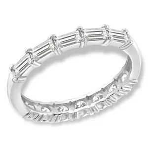 Radiance by Absolute™ 1.67ctw Round and Baguette Split Band Ring