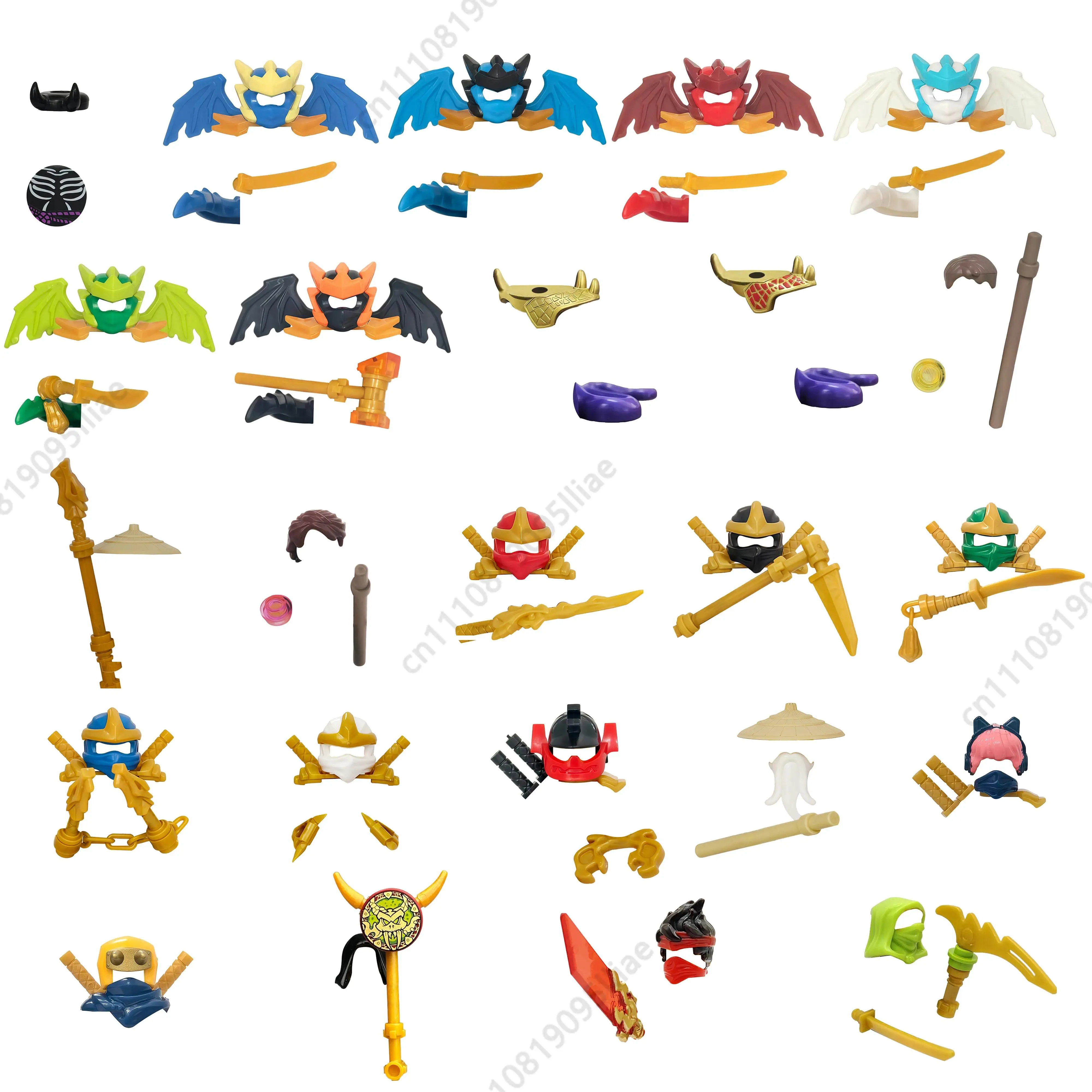 NEW Dragons Mini Anime Cartoon Toy Ninja Accessories Building Blocks Birthday Gift for Children EM Figurines EM652 To EM677