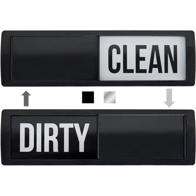 Dishwasher Magnet - 7x2 Inches with Optional Adhesive Sticker, Water Resistant Plastic, Strong Magnetic Construction, Non-Scratch Design