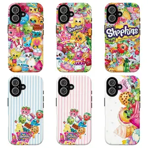 FL-Sh0pkins Cartoon Print Phone Case,Cute Kawaii Collage Phone Case For iPhone 11 12 13 14 15 16 17 Air Pro Max for Samsung S26 S25 S24 S23 S22 S21 Case,Gift for her/him/fans