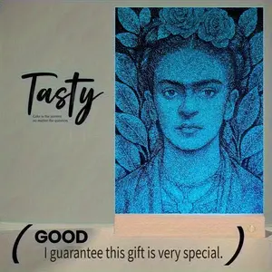 Hammer painting, painting carved on glass, knock painting, Artistic Decor Ornaments Photo